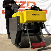 Compacteur routier mini à tambour unique GZD Factory OEM, machine à rouleaux vibratoires avec moteur diesel Changfa