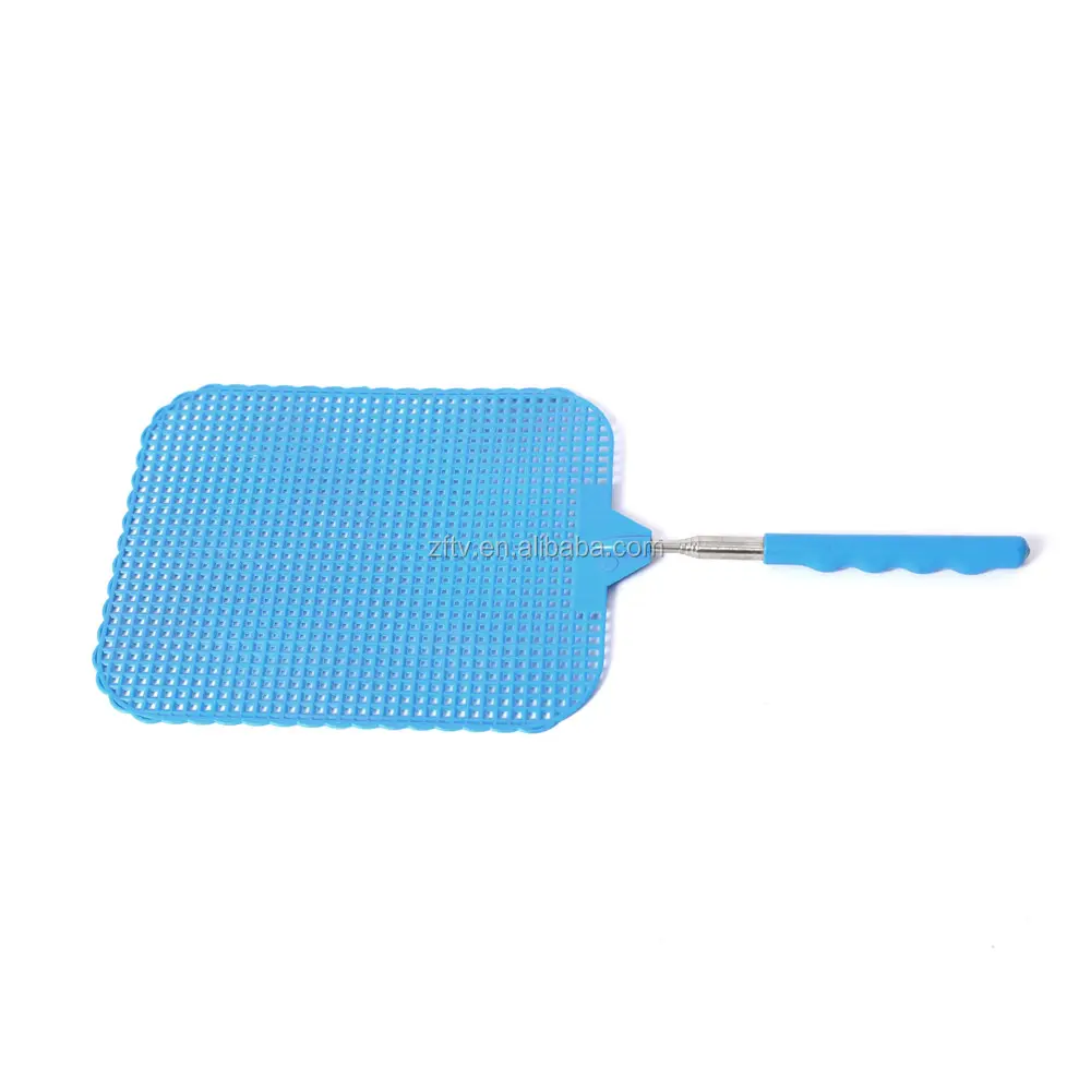 Telescopic Fly Swatters, 28" Long Heavy Duty Retractable Manual Plastic Fly Swatter, with Long Stainless Steel Pole