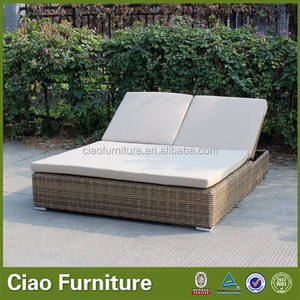 <span class=keywords><strong>Hôtel</strong></span> <span class=keywords><strong>Piscine</strong></span> Terrasse Meubles Villa Modèle Jardin Soleil Double Lit Jardin Osier Plage Chaise Longue PE Rotin Canapé-Lit - Product Image 5