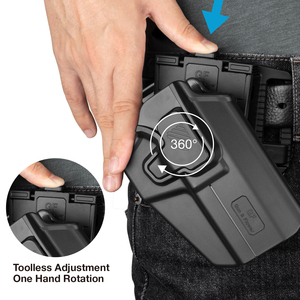 Gunflower Cấp II Owb Phổ Polymer <span class=keywords><strong>Holster</strong></span> Với Vành Đai Vòng Đính Kèm 360 Độ Xoay - Product Image 2