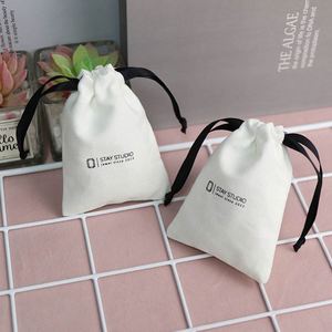 Hot Sale 100% Organic Eco-Friendly Storage Shopping Bag Calico Cotton Dust <b>Drawstring</b> Bag <b>Pouch</b> - Product Image 3