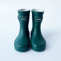 Bottes de pluie en caoutchouc imperméables en gros d'usine bottes à boucle Mud Gumboots pour enfants