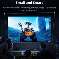 Proyector LED LCD Portátil HY300 con Sistema Android 11, WiFi 5G Inalámbrico Inteligente, Compatible con 4K, Cine en Casa HD
