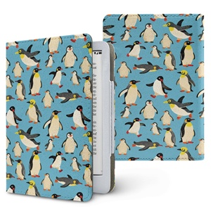 Lovely <strong>Penguin</strong> <strong>Printed</strong> Custom Stand Protective Case for 6.8" and 7" Kindle Custom Design Kindle Protective Case with Hand Strap - Product Image 2