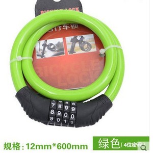 Yueli Bicycle <b>Cable</b> <b>Lock</b> 4-Digit Combination Alloy Core Multi-Bike Use Portable Storage - Product Image 3
