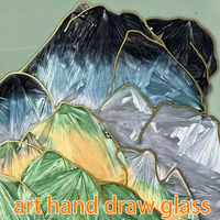 Proveedor de Ventanas de Vidrio PU Directo de Fábrica, Proveedor de Vidrio Artístico Pintado a Mano, Artesanía de Vidrio de Color Dibujada a Mano Personalizada, Ventana Colgante