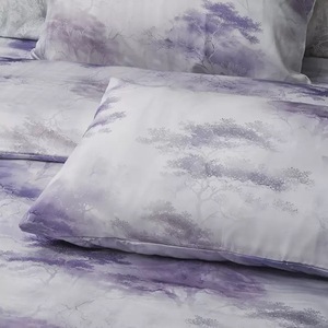 OEM/ODM Summer <strong>Cool</strong> Organic Purple Digital Printing Bamboo Fiber Flat <strong>Sheet</strong> 300TC Home Textiles OEKO FSC <strong>Bedding</strong> Set - Product Image 5