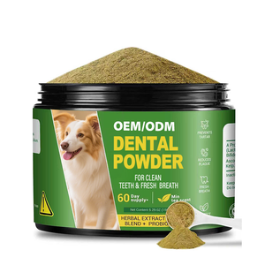 कुत्ते दंत पाउडर कुत्ते दांतों की सफाई पाउडर और बिल्ली की सांस ताजा, पालतू दांतों को साफ करना - Product Image 1