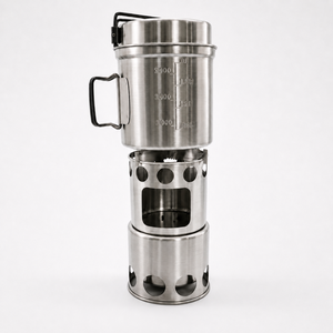 Réchaud à bois compact NBT pour l'extérieur et ensemble de cuisson, réchaud à bois <span class=keywords><strong>portable</strong></span> léger, kit de cuisine de camping - Product Image 1