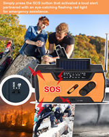 Kit radio météo portable à manivelle solaire d'urgence avec lampe de poche pour la survie en cas de catastrophe, le camping, l'utilisation à domicile, vente en gros