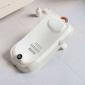SUNNUO 2025 nouveau support de douche de bébé antidérapant confortable <span class=keywords><strong>pliable</strong></span> et réglable Angle sensible à la température <span class=keywords><strong>baignoire</strong></span> de bébé - Product Image 2