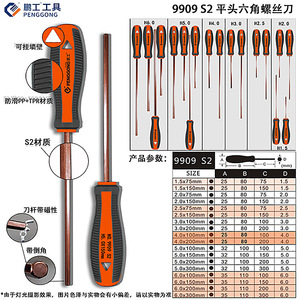 S2 Alloy Steel Internal Hex Screwdriver Set H1.5 H6 Industrial Grade Tools - Product Image 4