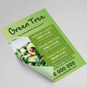 Diseño <span class=keywords><strong>privado</strong></span> Personalizado Tri-fold Flyer Restaurante Menú Impresión Publicidad Papel Servicio de impresión Folleto de tamaño A4 - Product Image 2