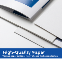 Brochure personnalisée en papier d'art avec reliure parfaite, impression numérique et plastification pour usage marketing et professionnel (vente en gros)