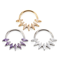 Calendo ASTM F136 Titane Anneau de piercing Daith, Clicker de nez articulé, Anneau de septum