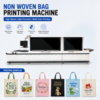 Máquina Automática de Impresión de Bolsas UV de Cama Plana, Ancho de 108/216 mm, 40-60 piezas/min, Grosor de hasta 100 mm, para Bolsas de Cartón Blanco y Arpillera