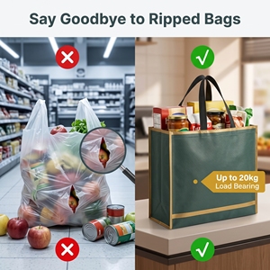 Sac fourre-tout en toile verte avec logo personnalisé, réutilisable, grande capacité, sac à bandoulière pour femme, vente en gros OEM - Product Image 2