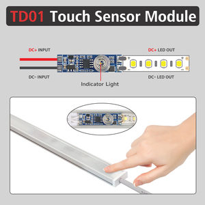 Ventas directas de fábrica DC12V/24V Led Dimmer Sensor de movimiento 4A Interruptor de sensor táctil para puerta de armario - Product Image 4