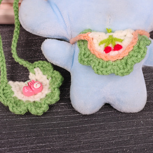 Custom DIY <b>Doll</b> Trade Fashion Crochet Mini Baby <b>Dolls</b> Bib Cartoon Mini Knit <b>Dolls</b> Mini Baby Bib - Product Image 2