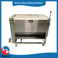 Professionele Borstelschilmachine Industriële Roller Groente Wasmachine Commerciële Wortelgewas Reinigingsapparatuur
