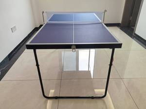 <span class=keywords><strong>Table</strong></span> <span class=keywords><strong>de</strong></span> <span class=keywords><strong>ping</strong></span>-<span class=keywords><strong>pong</strong></span> portable pliable <span class=keywords><strong>mini</strong></span> avec structure en MDF et acier, écologique pour une utilisation en intérieur/extérieur IUNNDS - Product Image 3
