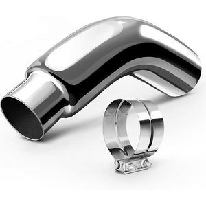 Tham vọng xả <span class=keywords><strong>Tip</strong></span> 4 hoặc 5 inch đầu khuỷu tay với một kẹp 5 ''đến 8" Outlet Chrome xả <span class=keywords><strong>tip</strong></span> cho pickups xe tải và xe ô tô - Product Image 1