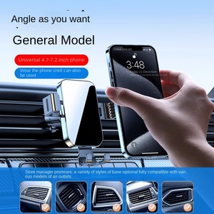 Supporto per Telefono <span class=keywords><strong>Auto</strong></span> in Lega di Alluminio con Specchio e Gravità, Multifunzione per Presa d'Aria, Vendita Transfrontaliera - Product Image 4