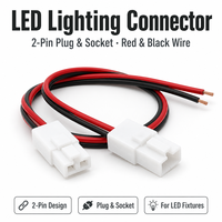 Connecteur d'éclairage LED 2 broches / 3 broches / 4 broches, prise et fiche, câble mâle-femelle avec fils rouge et noir pour luminaire LED