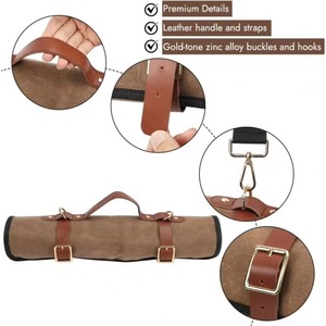 Échantillon gratuit : Étui à couteaux imperméable et robuste, sac à couteaux portable, étui à couteaux professionnel multi-poches pour chef - Product Image 3