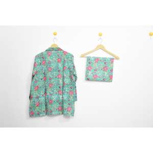 Nouvel ensemble de pyjama en coton super doux à imprimé floral, vêtements de nuit pour femmes, ensembles de vêtements de nuit confortables pour femmes - Product Image 2