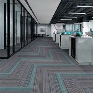 Commercial Modern Puzzle Pattern Square Carpet <b>Tiles</b> Loop Pile <b>PVC</b> Backing Non-Slip - Product Image 2
