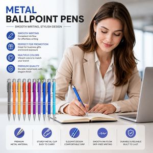 Stylos à bille promotionnels personnalisés avec logo d'entreprise, stylos à bille en aluminium fin noir avec logo personnalisé, stylos à bille en métal pour les voyages - Product Image 2