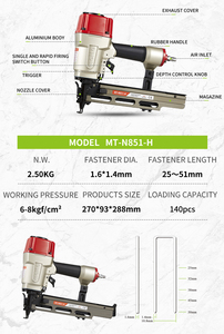 Engrapadora Neumática de Alambre Grueso Meite MT-N851-H de Calibre 16, Corona de 7/16 Pulgadas, Pistola de Grapas de Aire de Corona Ancha para Embalaje de Muebles de Madera Maciza - Product Image 4