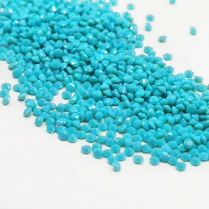 Baifu-gemas sintéticas redondas turquesa #311, gemas nano para ajuste de cera