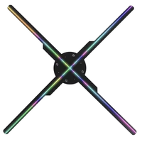Proyector LED Holográfico 3D para Publicidad en Interiores, Control Inalámbrico/Aplicación, Brillo Personalizable 2500cd/m, 52cm