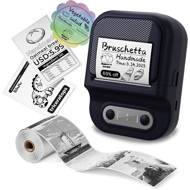 Cross-border Label Printer Home-use Handheld Portable Commercial for Storage Smart Label Machine Compact Labeling Device