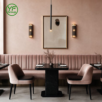 Vente directe d'usine : Ensemble de sièges de stand, tables en marbre et chaises, mobilier de restaurant, banquette pour hôtel et café