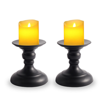 Support de bougies coniques, décoration de mariage, en métal noir or, bougeoirs coniques, vente en gros