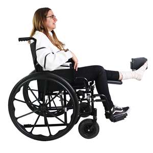 Alquiler Mensual - Silla de Ruedas Plegable Autopropulsada PEPE con Reposapiés Elevables - Product Image 5
