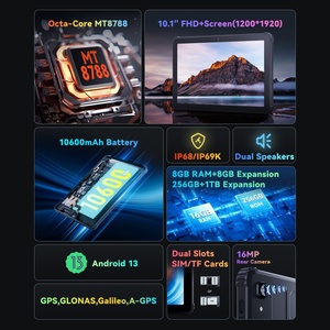 Unlock Original Cubot TAB KINGKONG 10.1inch Sturdy <b>Tablet</b> Octa Core Android 13 Cubot TAB KINGKONG 16GB+56GB 10600mAh IP68 <b>Tablet</b> - Product Image 5