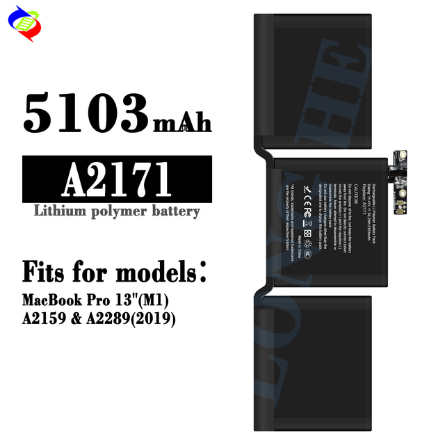 High Quality A2171 Laptop Battery for A2159 Laptop Batteries A2171 for MacBook Pro 13 Inch A2159 A2289 A2338 2019-2020
