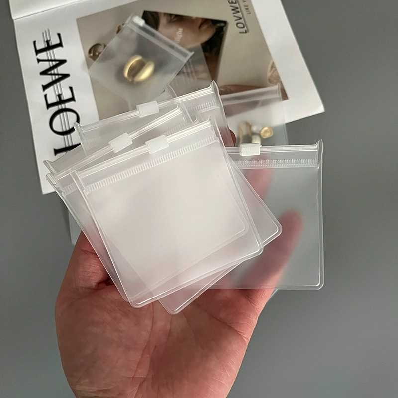 Customized logo clear Small Zip Plastic