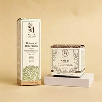 Boîte en papier personnalisée pour soins de la peau, imprimé floral dessiné à la main, emballage cosmétique pour baume apaisant aux herbes, crème pour les soins des cuticules des ongles