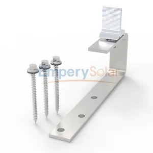 Solar Panel Bracket Mounting Wholesale Material Aluminum Galvanized Steel Carbon Steel Metal Solar PV Flat Tile Roof Hook