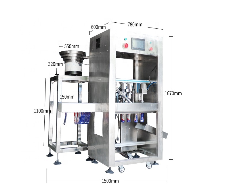 Ликер Виски бутылка в форме мешка стоьте вверх мешок соковыжималка жидкости поршневая разливная машина воды 1000 мл