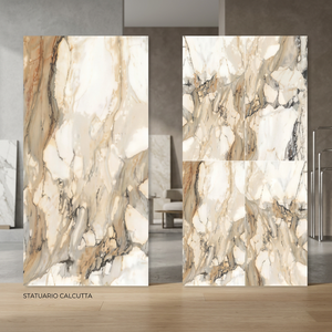 Losas de porcelana pulida Satuario Himalaya de 1200x2400 mm para decoración de interiores y paredes de alta gama - Product Image 4