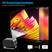 Proyector de Video OED, Mini Proyector Educativo LCD Inteligente para Cine en Casa, Portátil para Exteriores, A10 Android 13, Proyector de TV