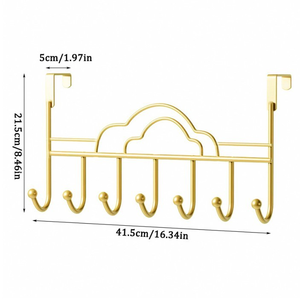 Gancio appendiabiti <span class=keywords><strong>a</strong></span> forma di cuore senza foratura per porta, organizer da parete per camera da letto, appendiabiti da appendere sopra la porta - Product Image 6