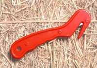 Coupe-foin professionnel pour balles de foin et de paille, manche en plastique, couteau en acier inoxydable, logo de marque personnalisable, utilisation en extérieur, modèle