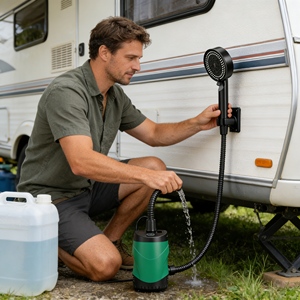 <span class=keywords><strong>Douche</strong></span> <span class=keywords><strong>de</strong></span> camping portable imperméable <span class=keywords><strong>de</strong></span> haute qualité Pompe électrique pour les activités <span class=keywords><strong>de</strong></span> plein air Voyage - Product Image 1